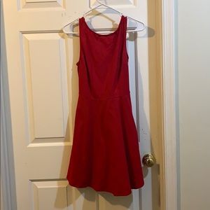 Red mini dress